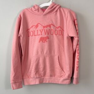 Pink Dollywood Hoodie hooded sweatshirt youth size large or 12-14